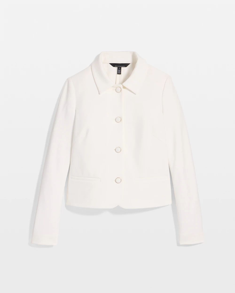 Knit Crepe Cropped Jacket | White House Black Market